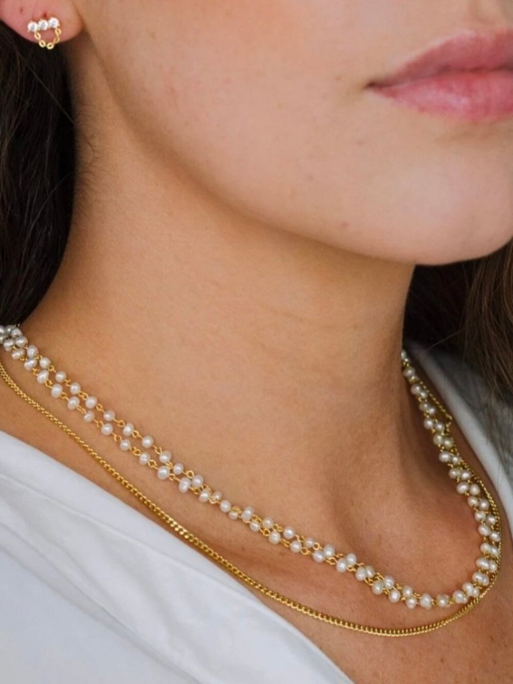 Morgano Jewelry Athena Freshwater Pearl Necklace & Bracelet Set